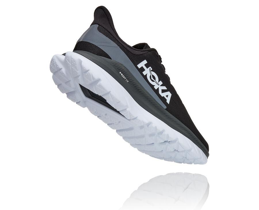 Running Shoes Womens - Hoka One One Mach 4 - Black/White - AVURTOP-95